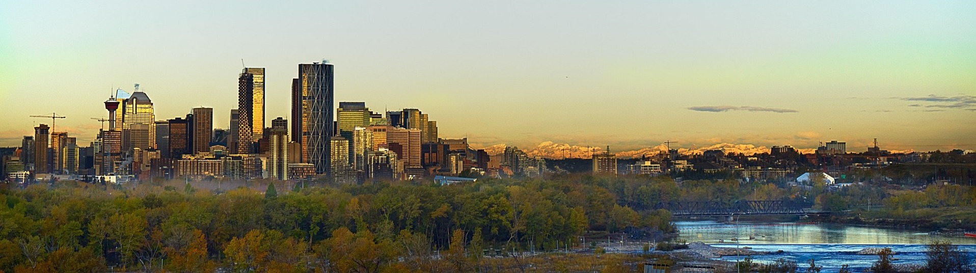 Calgary skyline in the fall